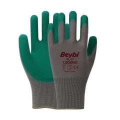 BEYBİ LATEX KAPLI ELDİVEN PL17 FLEX YEŞİL 10 KLÇ