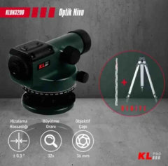 KLON3200 32*2 OPTİK NİVO SET 5 MTR + TRPOD