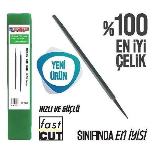BAYTEC ÜÇGEN EGE SLİM İNCE DİŞ (12 ADET)  7 MM