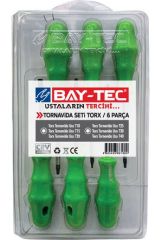 BAYTEC TORNAVİDA SETİ TORX 6 PCS
