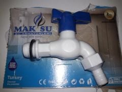 BEYAZ PLASTİK MUSLUK VAKUMLU