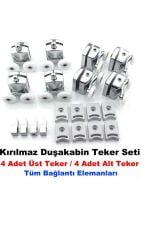 DUŞAKABİN  TEKERLİ KROM [ PAKET ][4 adet ]