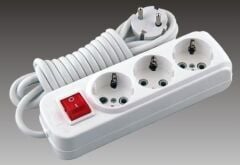 BULMAX ANAHTARLI BAKIR KABLO 5 MT KABLOLU PRİZ