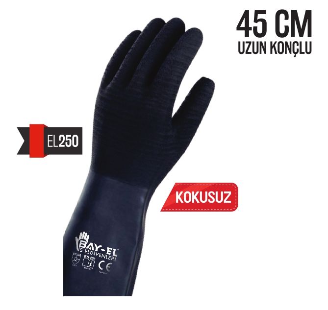 BAYTEC KAUÇUK ELDİVEN UZUN PÜTÜRLÜ 45 CM