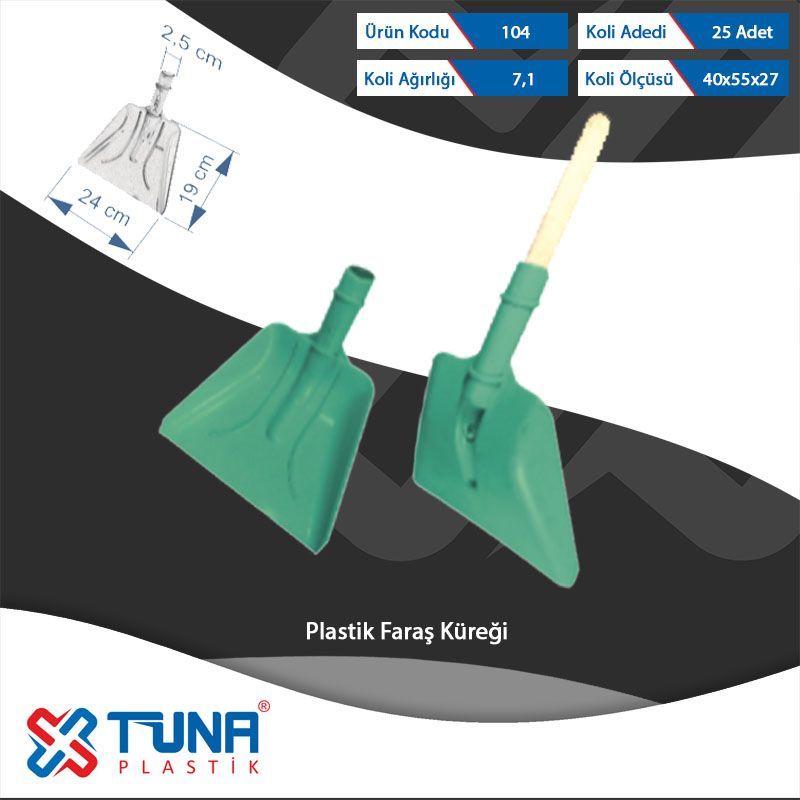 TUNA PLASTİK YEŞİL FARAŞ KÜREK [ 104 ]