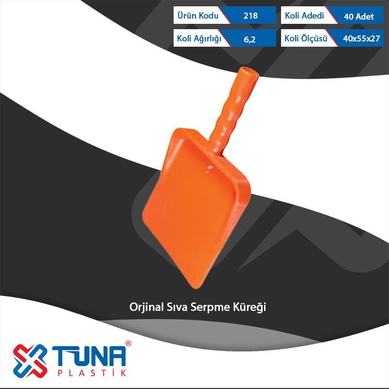 TUNA PLASTİK ORİJİNAL SIVA SERPME KÜREĞİ [ 218 ]