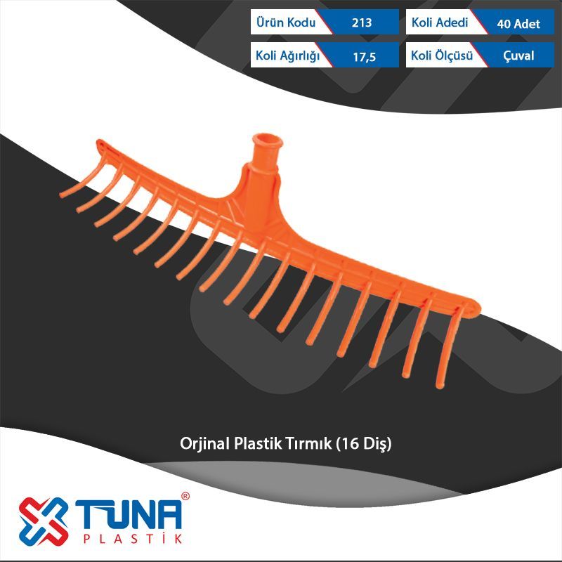 TUNA PLASTİK ORJ.TIRMIK 16 DİŞ