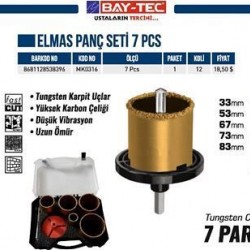 BAYTEC ELMAS PANÇ SETİ 7 PCS
