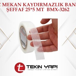 KAYDIRMAZLIK BANDI ŞEFFAF25*5 MT  BMX-3262