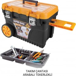 MOBİL TAKIM ÇANTASI ARABALI  METAL TEKERLEKLİ