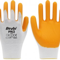 BEYBİ NİTRİL POLY ELDİVEN PN3 BEYAZ SARI