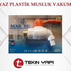 BEYAZ PLASTİK MUSLUK VAKUMLU MS-0500