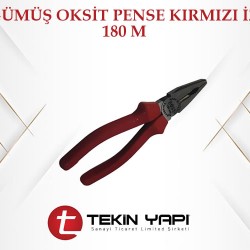 BOSS-85626 GÜMÜŞ OKSİT PENSE KIRMIZI İZOLELİ 180 M