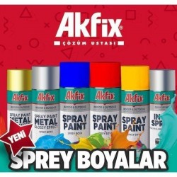 AKFİX SPREY BOYA 400 CC PARLAK BEYAZ