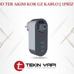 3400 KOD TER AKIM KOR UZ KABLO [ 1PRİZ+3USB ]