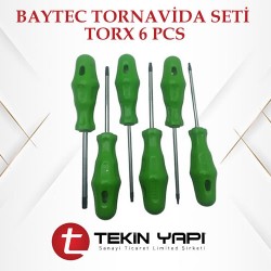 BAYTEC TORNAVİDA SETİ TORX 6 PCS