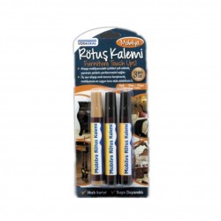 MOBİLYA RÖTUŞ KALEMİ 3LÜ SET-MEŞE CEVİZ VENGE