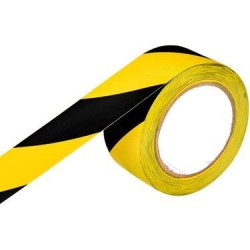 YER İŞARETLEME BANDI SARI SİYAH 50 MM 25 MTR